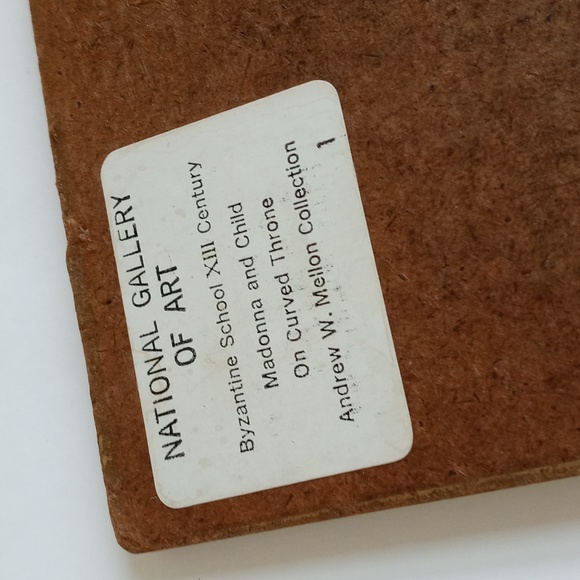 Vintage Madonna and Child on Curved Throne Painting Andrew W. Mellon Collection - Picture 5 of 12